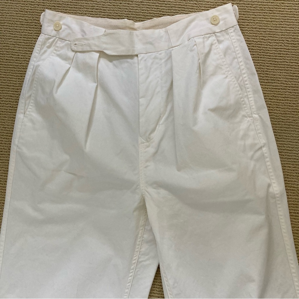 MARGARET HOWELL X FRED PERRY Cotton  Pleated Tennis Trousers  Small-Med